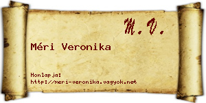 Méri Veronika névjegykártya